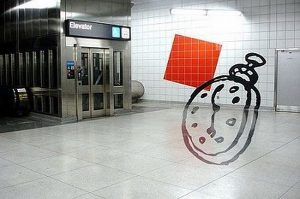 Great creative drawings in the subway (10 pics)