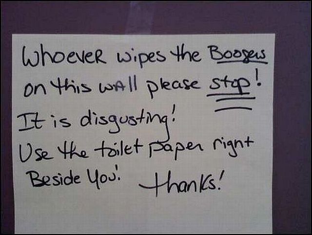 Funny notes left for people sharing the same space! (44 pics)