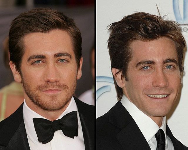 Celebs with and without a beard (12 pics)