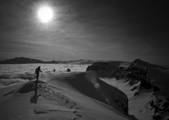 Black and white photos of the largest glacier in Europe (29 pics)