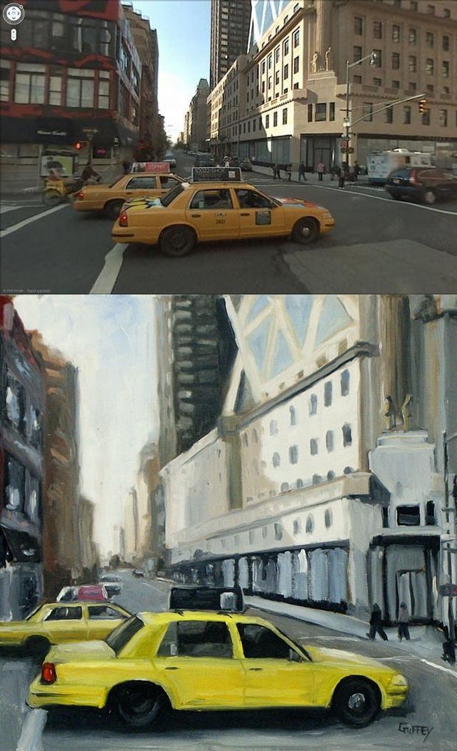 Google Street View helps artists to make beautiful paintings (9 pics)