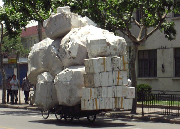 Bicycles loaded way too much (10 pics)