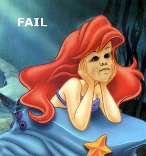 Little Mermaid portrait fail (3 pics)