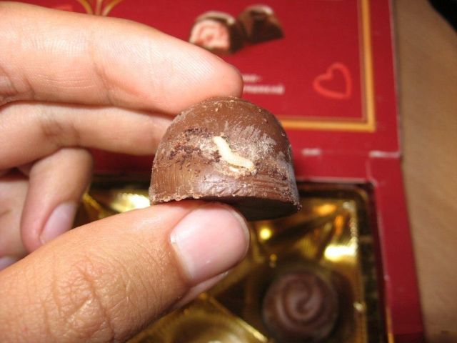 Unpleasant discovery in a candy (7 pics)