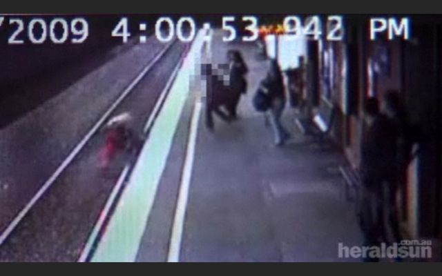 Baby miraculously survives after falling under the train! (5 pics + 1 video)
