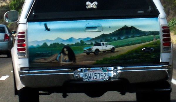 Cool Airbrushed Mexican Tailgate Murals (51 pics)