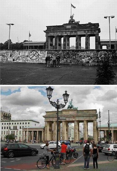 Berlin Wall: Before and Today (24 pics)