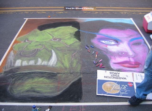 Superb Chalk Drawing on the Pavement (23 pics)