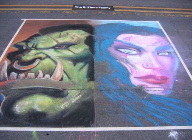 Superb Chalk Drawing on the Pavement (23 pics)