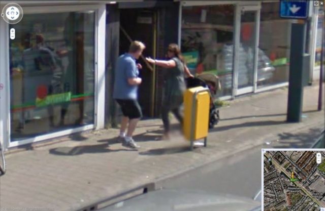 Fight Captured on Google Street View (3 pics)