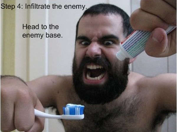 How to Brush Your Teeth Like a Spartan (7 pics)
