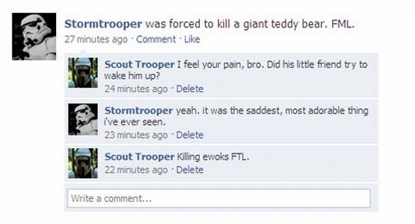 What if Star Wars Heroes Chatted on Facebook (5 pics)
