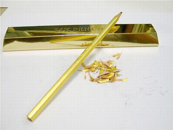 Golden Pencil That Costs Much More Than Many of Your Belongings (4 pics)