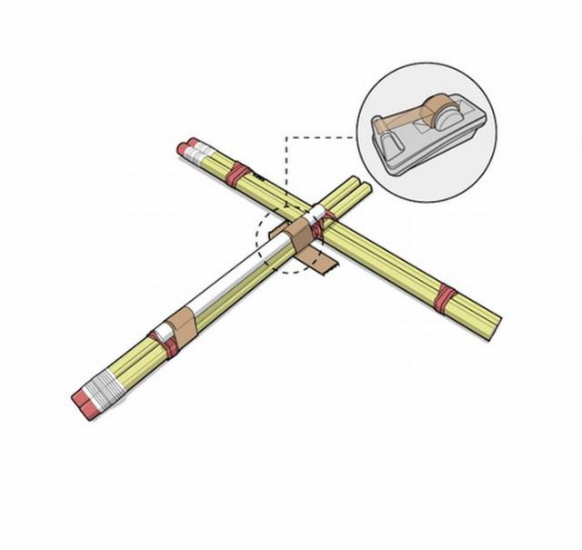How to Make a Pencil Crossbow (8 pics)