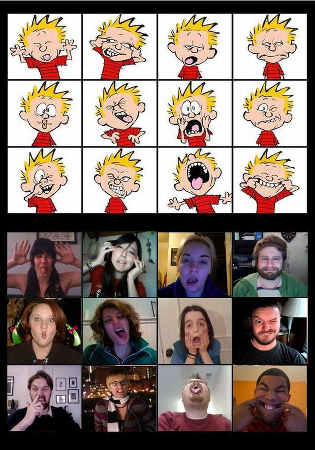Funny Calvin Faces (4 pics + 1 gif)