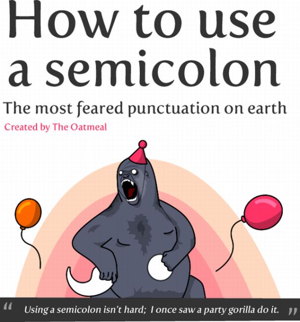 How to Use a Semicolon! (9 pics)