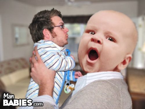 Who is Cuter - a Man or a Baby? (47 pics)