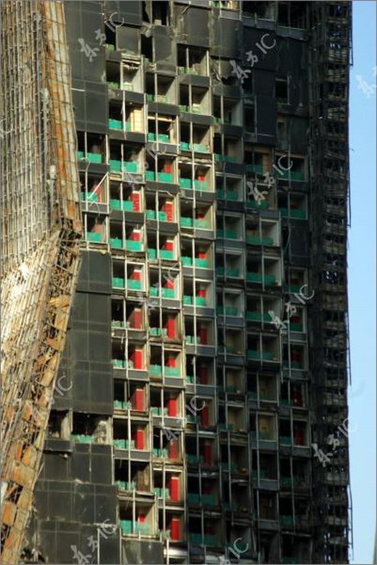 Beijing CCTV Headquarters. One Year Later After the Fire (16 pics)