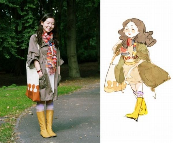 The Girl dresses herself in Her Drawings? (67 pics)