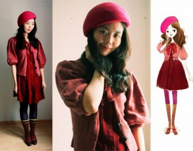 The Girl dresses herself in Her Drawings? (67 pics)