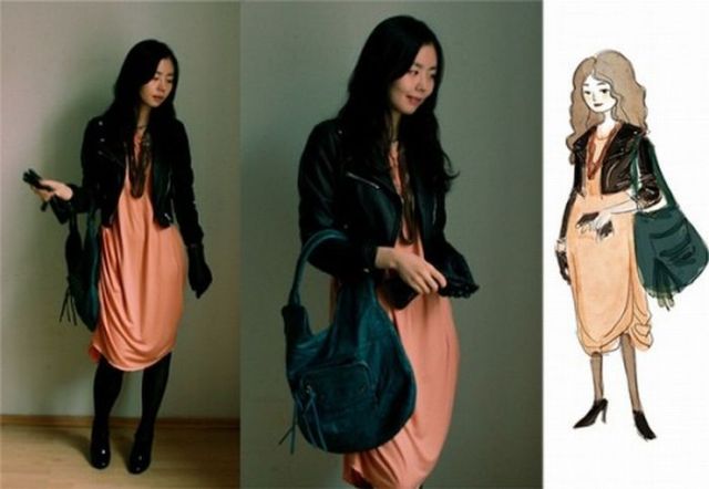 The Girl dresses herself in Her Drawings? (67 pics)