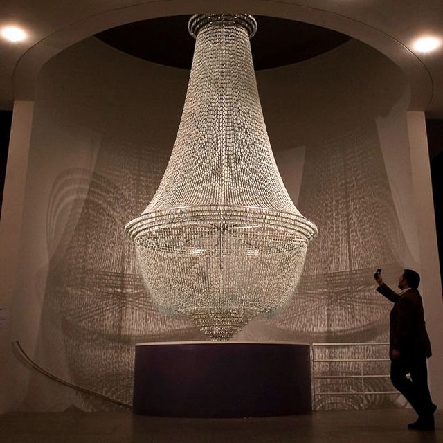 Chandelier from Tampons (7 pics)
