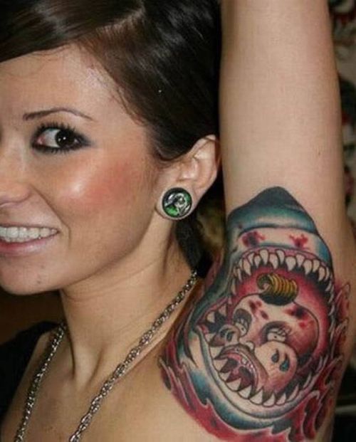 weird tattoos in weird places on women