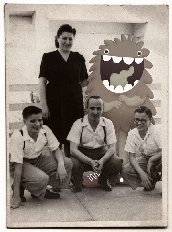 Adding Monsters to Old Images (50 pics)