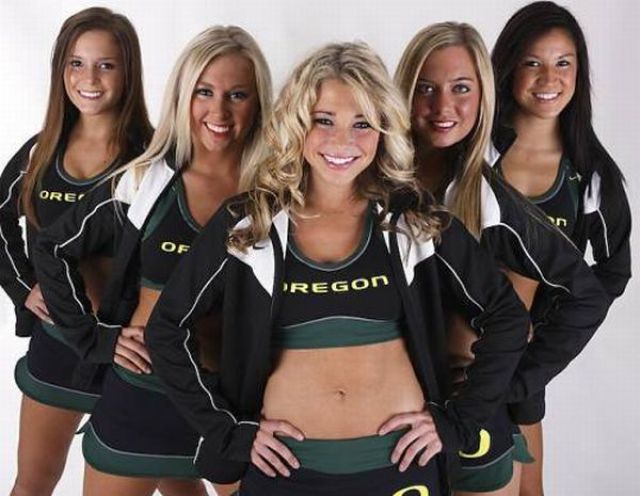 1. A cheerleader from the University of Oregon became famous in 2008, after...