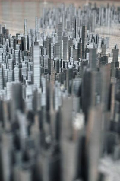 Ephemicropolis Is a Metropolis Made from Metal Staples Stacks (9 pics)