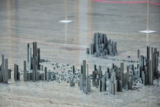 Ephemicropolis Is a Metropolis Made from Metal Staples Stacks (9 pics)