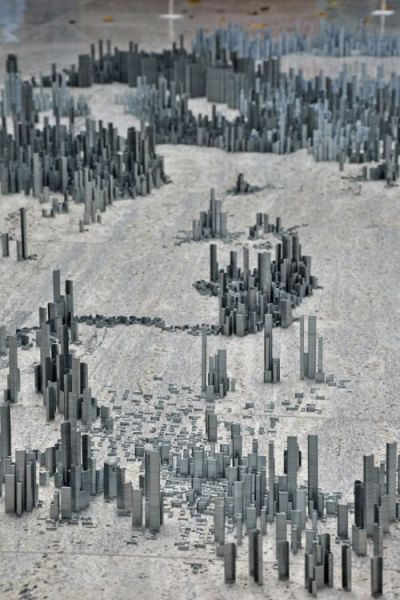 Ephemicropolis Is a Metropolis Made from Metal Staples Stacks (9 pics)