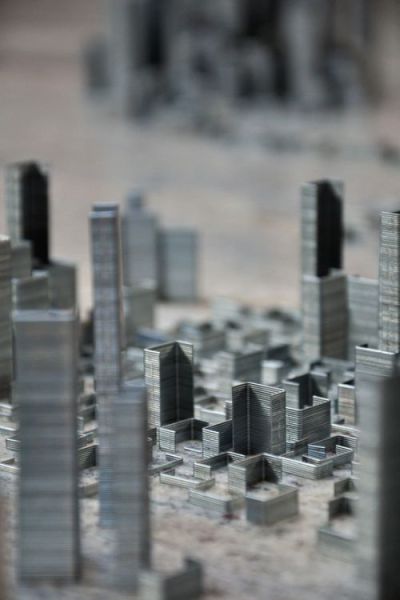 Ephemicropolis Is a Metropolis Made from Metal Staples Stacks (9 pics)