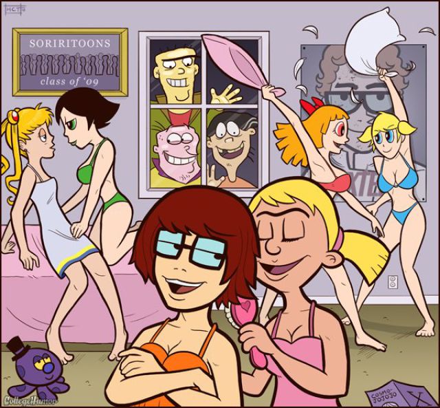 College Years of Famous Cartoon Characters (7 pics) .