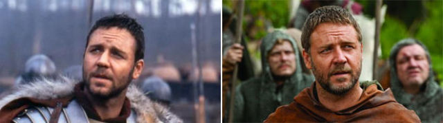 Russell Crowe: Gladiator Face vs. Robin Hood Face (7 pics)