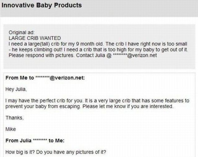 Classified Ad Leads to Hilarious Email Conversation (1 pic)
