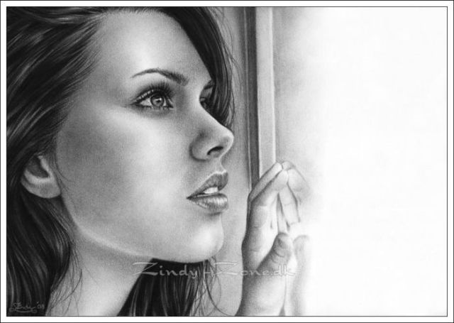 Beautiful Pencil Drawings of Women (54 pics)