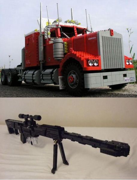 Lego Trucks and Lego Weapons (32 pics)