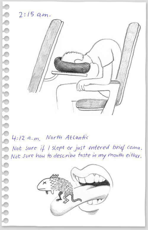 Funny Drawings from the Flight from New York to Berlin (14 pics)