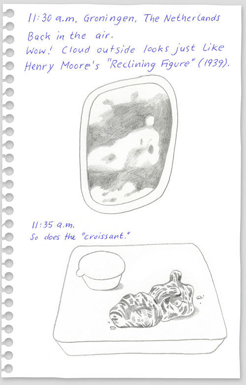 Funny Drawings from the Flight from New York to Berlin (14 pics)