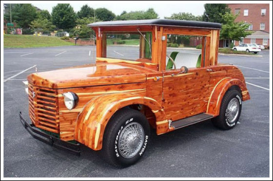 Unusual and Unique V8 Wooden Car (22 pics)