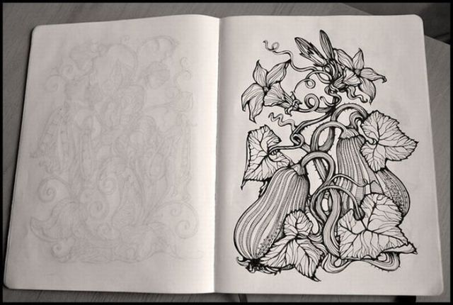 Beautiful Sketchbook Drawings (21 pics)