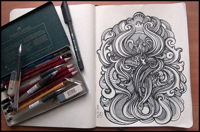 Beautiful Sketchbook Drawings (21 pics)