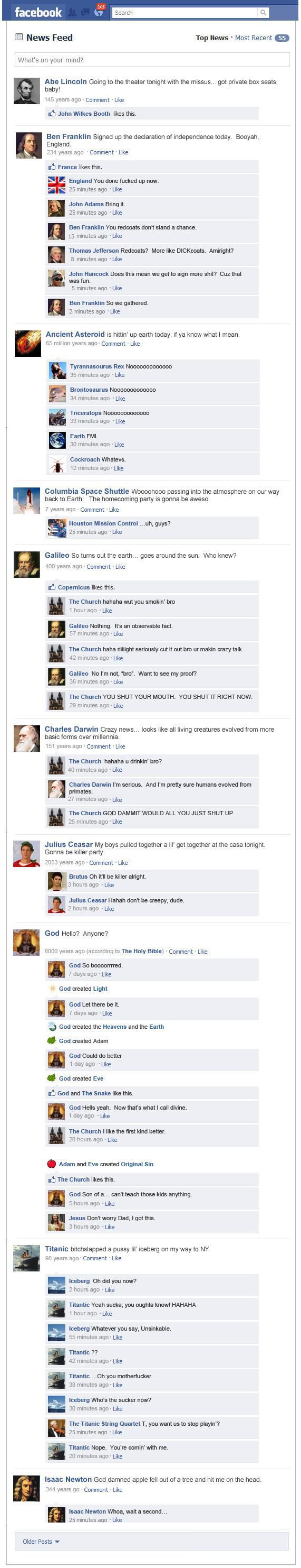 Historical Events on Facebook (1 pic)