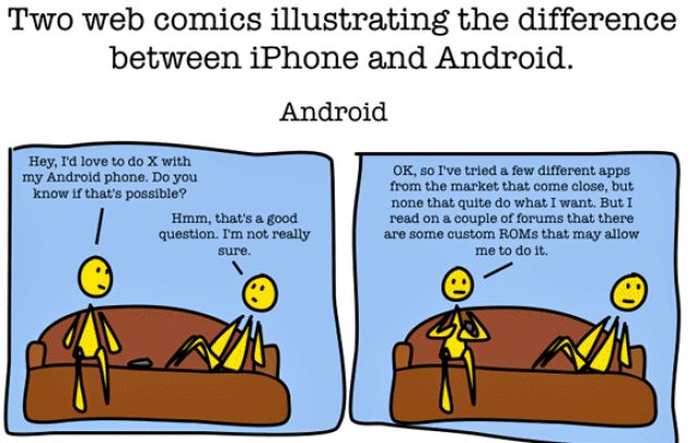 Andoid vs. iPhone (1 pic)