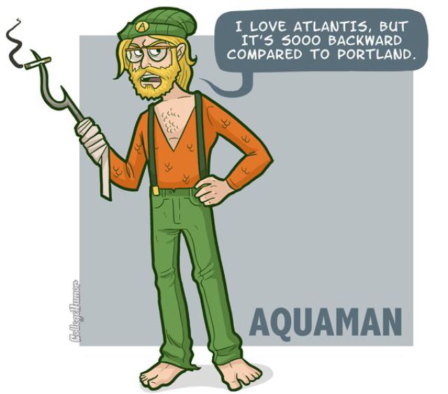 Superheroes as Hipsters (7 pics)