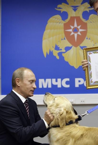 Cute Photos of Action Man Vladimir Putin with Animals