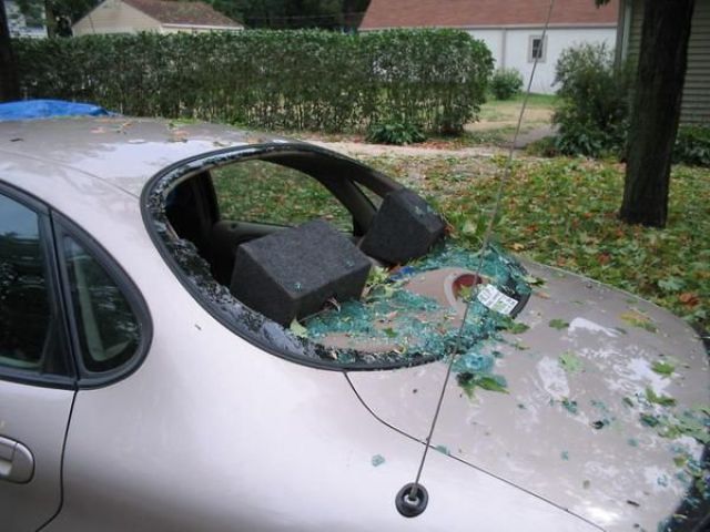 Cars after a Hailstorm