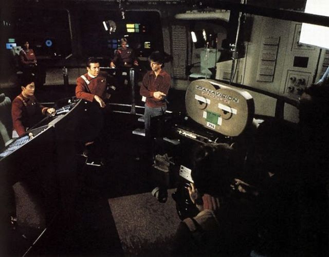 Between Takes on the Set of Star Trek