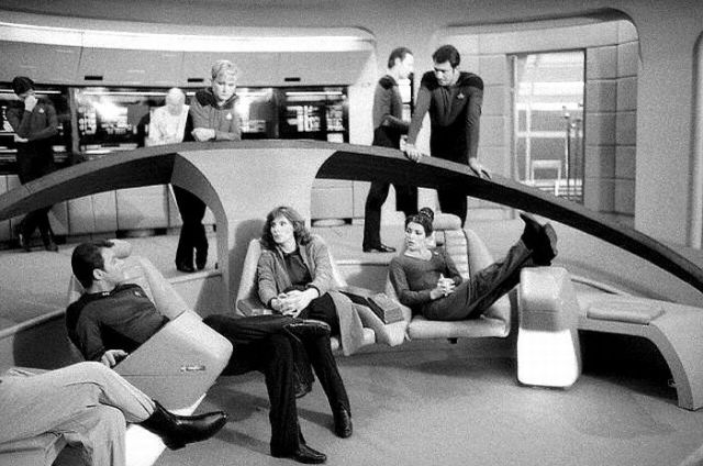 Between Takes on the Set of Star Trek